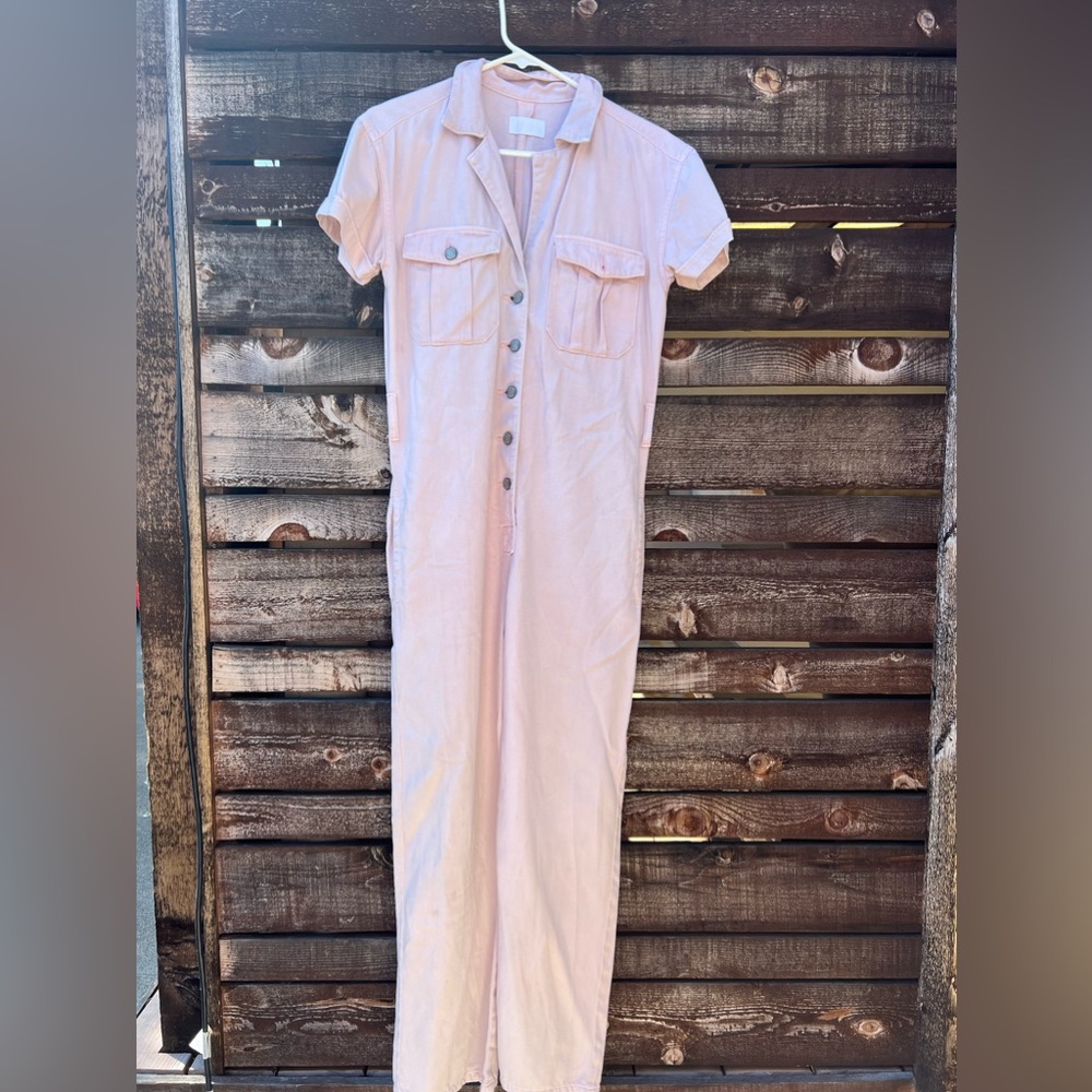BOYISH pink jean jumpsuit